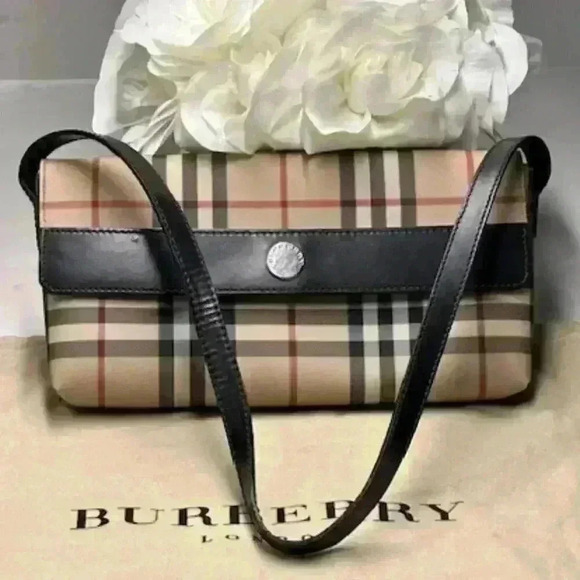 ๐๐ Burberry Nova Check Canvas + Leather Tote/Shoulder Bag + Dust Bag EUC! - Picture 1 of 15